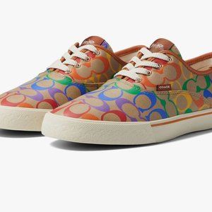 Coach Citysole Skate Multi Color Signature C Sneaker Shoes Size 7 New
